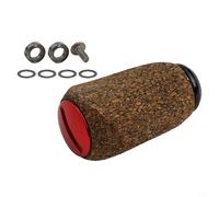 eel Handle Knob for DAIWA Baitcasting Reels, Soft Rubber Cork Wood Grip, 27x4mm Shaft Replacement Parts with Bearings and Screws, Black Gold Red(red)