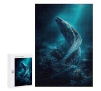 Eel in Deep Blue Ocean: Seasonal Gift, 300 PCS Wooden Art Puzzle - to Assemble, Frame And Display
