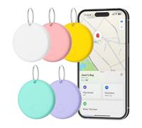Eelexa 2025 Air Smart Tags for Apple Find My, 5 Pack Waterproof Bluetooth Trackers for Keys, Luggage, Wallet, iOS Key Finder with Replaceable Battery, Macaron Colors Birthday Gifts