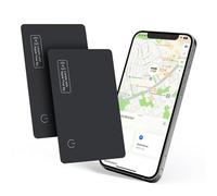 Eelexa Wallet Tracker Card, Rechargeable Thin Wallet Finder, Works with Apple Find My (iOS Only), Item Finder for Luggage Tags, Passports, Phone, IP68 Waterproof, 2 Pack