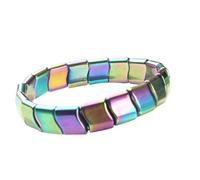 EELMSJKK Men's Hematite Bracelet, a natural health energy crystal stone, enhances mental clarity and focus (A-3)