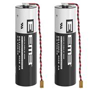 EEMB 3.6V ER6V Battery ER14505 2700mAh Replacement Lithium Battery Compatible with Toshiba PLC ER6VC119A/119B Battery with Black Plug LS14500-MDS (2 Pack)