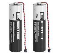 EEMB 3.6V ER6V Battery Replacement Lithium Battery ER14505 2700mAh with Plug Compatible with Toshiba PLC Battery ER6VC119A/119B (2 Pack)