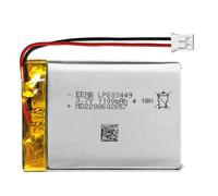 EEMB 3.7V 1100mAh 603449 Lithium Polymer Battery Rechargeable Battery Pack lipo Battery with wire JST Connector-confirm device & connector polarity before purchase
