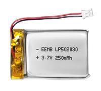 EEMB 3.7V 502030 Battery 250mAh Lipo Battery Rechargeable Lithium Polymer Battery with JST2.0 for Nextbase Dashcam Battery Replacement-Make Sure Device Polarity Matches with Battery Before Purchase!