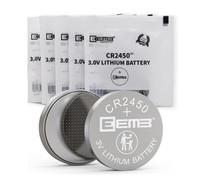 EEMB 5 PACK CR2450 Battery 3V Lithium Battery 2450 Button Coin Cell Batteries DL2450, ECR2450, BR2450 for Watch Tea Lights Votive Candles Alarm System Car Key Fob Remote Control Calculators Toys Games