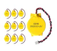 EEMB CR2032 CMOS Battery 3V with 2 Pin Wires Leads MOLEX Connector,10PCS