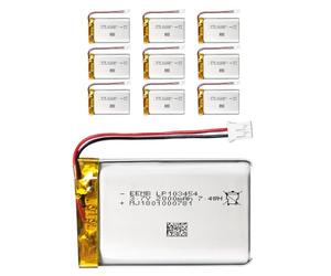 EEMB Lithium Polymer battery 3.7V 2000mAh 103454 Lipo Rechargeable Battery Pack with wire JST Connector for Bluetooth Speaker and Dashcam-confirm device & connector polarity before purchase(10)
