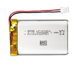 EEMB Lithium Polymer battery 3.7V 2000mAh 103454 Lipo Rechargeable Battery Pack with wire JST Connector for Bluetooth Speaker and Dashcam-confirm device & connector polarity before purchase