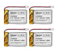 EEMB Lithium Polymer battery 3.7V 250mAh 502030 Lipo Rechargeable Battery Pack with wire JST Connector for VXI Blue Parrott and MP3 MP4 Speaker-confirm device & connector polarity before purchase(4)