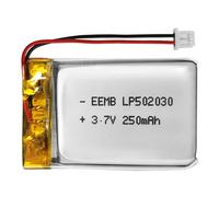 EEMB Lithium Polymer battery 3.7V 250mAh 502030 Lipo Rechargeable Battery Pack with wire Molex Connector for VXI Blue Parrott-confirm device & connector polarity before purchase