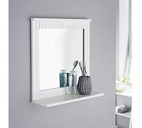 EEMKAY MAINE New Bathroom Mirror With Storage Shelf Wall Mount White Contemporary Colour
