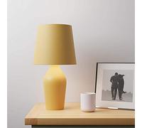 EEMKAY® New Ava Stoneware Graphite Table Lamp with Polycotton Fabric Shade Home Décor M-20 (Ochre)