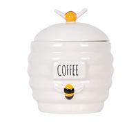 EEMKAY® New Beautifully Beehive Designed Honeycomb Single Canister Ideal For Kitchen Countertop G-2 (Coffee)