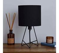 EEMKAY® New Black Finished Tripod Base Mini Hester Black Table Lamp with Matching Drum Shade Home Decor M-21