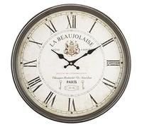 EEMKAY® New Rustic Paris Wall Clock Vintage 1900's Inspired Design French Numerals Neutral Contemporary Colors G-19