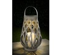EEMKAY® New Stunning Design Outdoor Garden XL Roma Solar Powered Wicker Lantern