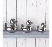 EEMKAY Set of 3 Silver Ducks Ornaments Fantastic Decorative Item