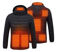 Eeneme Heated Vest, Unisex Heated Coat for men women, Lightweight USB Rechargeable Electric Heated Jacket with 8 Heating Zones, Winter Warming Jacket Coat (Chinese Size,Smaller)