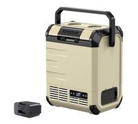 EENOUR D10 12 Volt Car Refrigerator, Portable Freezer 10.6Qt/10L Battery & Solar Powered Cooler 25W, -4~50℉, 12/24V DC, 110~240V AC, Idea for 2 People, Road Trips, Truck, Camping (Battery Included)