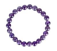 EENUSEN Amethyst Crystal Bracelet, Purple Crystal Friendship Love Protection Bracelets for Men Women, Business Money Wealth Prosperity Good Luck Energy Stone Beaded Gemstone Chakra Bracelets
