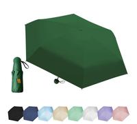 EEPLUYTY Mini Umbrella, Six-Bone Umbrella, UV Protection Umbrella, Sun Protection Umbrella for Outdoor, Rain or Sunshine Umbrella, Practical and Portable, Green, S