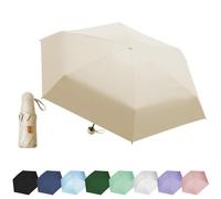 EEPLUYTY Six Bones Umbrella with UV Protection and Sun Protection for Outdoor Use Rain or Sunshine (Light Green)
