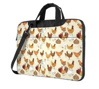 eeprty A Brood Of Chickens Print Stylish Printed Laptop Bag Modern Retro Computer Tote For Her Unique Birthday Gift