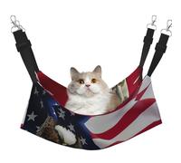 eeprty American Flag Eagle Independence Day Pet Cage Hammock,Warm Pet Hammock,Soft Hanging Cat Bed Mat Winter Warm