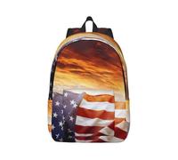 eeprty American Flag Printing Boys Girls Drawstring Bags String Backpack Bulk Cinch Sack Tote Bags For Gym, Sports, Travel