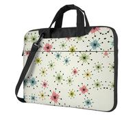 eeprty Atomic Stars Retro Pattern Print Stylish Printed Laptop Bag Modern Retro Computer Tote For Her Unique Birthday Gift