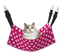 eeprty Big White Dot Pet Cage Hammock,Warm Pet Hammock,Soft Hanging Cat Bed Mat Winter Warm