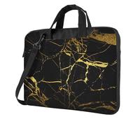 eeprty Black Marble Print Stylish Printed Laptop Bag Modern Retro Computer Tote For Her Unique Birthday Gift