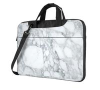 eeprty Black Textured Marble Print Stylish Printed Laptop Bag Modern Retro Computer Tote For Her Unique Birthday Gift