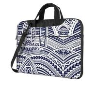 eeprty Blue Polynesian Maori Tribal Pattern Print Stylish Printed Laptop Bag Modern Retro Computer Tote For Her Unique Birthday Gift