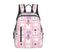 eeprty Cartoon Llama Alpaca Printing Lightweight Backpack,Packable Backpack,Travel Backpack,Backpack Travel Laptop Women Daypack