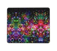 eeprty Colorful Rainbow Stars Stable Grip Mouse Pad Desk Mat, Lock Edge with Non-Slip Rubber Bottom for Computer Laptop PC