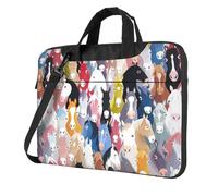 eeprty Colourful Cartoon Horses Print Stylish Printed Laptop Bag Modern Retro Computer Tote For Her Unique Birthday Gift