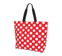 eeprty Cute Polka Dot Large Tote Bag For Women, Durable Shoulder Bag With All-Over Print, Reusable Shopping Handbag For Work Travel