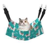 eeprty Cute White Llama And Cactus Pet Cage Hammock,Warm Pet Hammock,Soft Hanging Cat Bed Mat Winter Warm