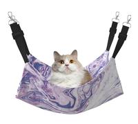 eeprty Dark Purple Texture Marble Pet Cage Hammock,Warm Pet Hammock,Soft Hanging Cat Bed Mat Winter Warm
