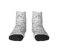 eeprty Decor White Black Printing 30cm Straight Socks With Great Elasticity, Athletic Socks For Thanksgiving,Fits 36 To 45 Feet