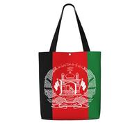 eeprty Flag Of Afghanistan Print Canvas Reusable Grocery Shopping Blank Tote Bag With Handles For Crafts, Tote Bags For Women