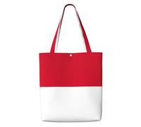 eeprty Flag Of Monaco Print Canvas Reusable Grocery Shopping Blank Tote Bag With Handles For Crafts, Tote Bags For Women
