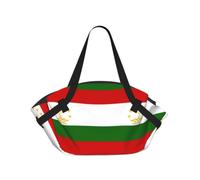 eeprty Flag of Tajikistan Printed Foldable Outdoor Blanket With Internal Pockets, Round 94cm Mat for Beach Lawn Outing