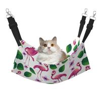 eeprty Flamingo Bird Green Leaves Pet Cage Hammock,Warm Pet Hammock,Soft Hanging Cat Bed Mat Winter Warm