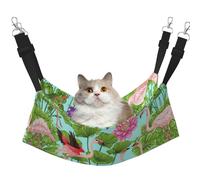 eeprty Flamingo Love Flowers Pet Cage Hammock,Warm Pet Hammock,Soft Hanging Cat Bed Mat Winter Warm
