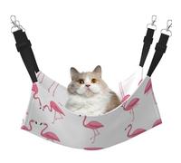 eeprty Flamingos On White Pet Cage Hammock,Warm Pet Hammock,Soft Hanging Cat Bed Mat Winter Warm