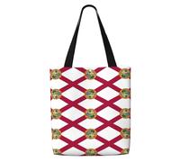 eeprty Florida State Flag Print Canvas Reusable Grocery Shopping Blank Tote Bag With Handles For Crafts, Tote Bags For Women