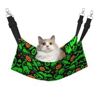 eeprty Green Ghost Horror Halloween Pumpkin Pet Cage Hammock,Warm Pet Hammock,Soft Hanging Cat Bed Mat Winter Warm